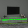 Szafka pod TV z oświetleniem LED, szarość betonu, 240x35x40 cm