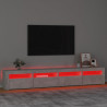 Szafka pod TV z oświetleniem LED, szarość betonu, 240x35x40 cm