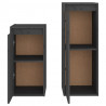 Szafki pod TV, 2 szt., szare, lite drewno sosnowe
