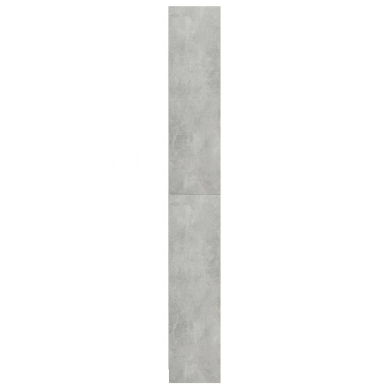 Regał na książki z 5 półkami, betonowy szary, 80 x 24 x 175 cm
