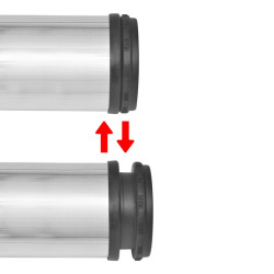 4 Nogi do stołu z regulacją wysokości 710 mm szczotkowany nikiel