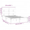 Rama łóżka, lite drewno, 120x190 cm, podwójna