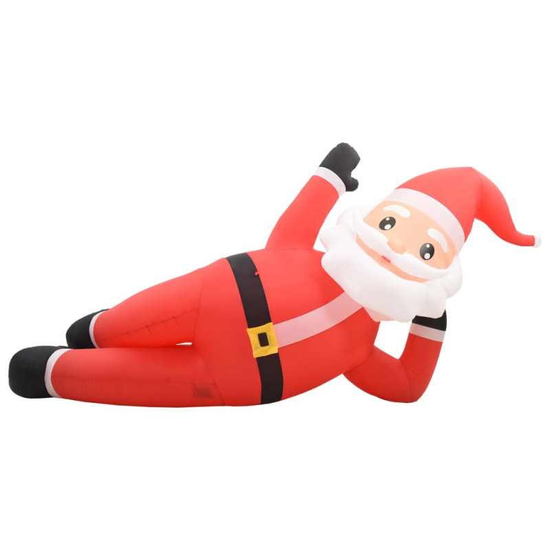 Nadmuchiwany Święty Mikołaj z LED, IP44, czerwony, 360 cm, XXL