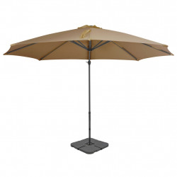 Parasol ogrodowy z przenośną podstawą, taupe