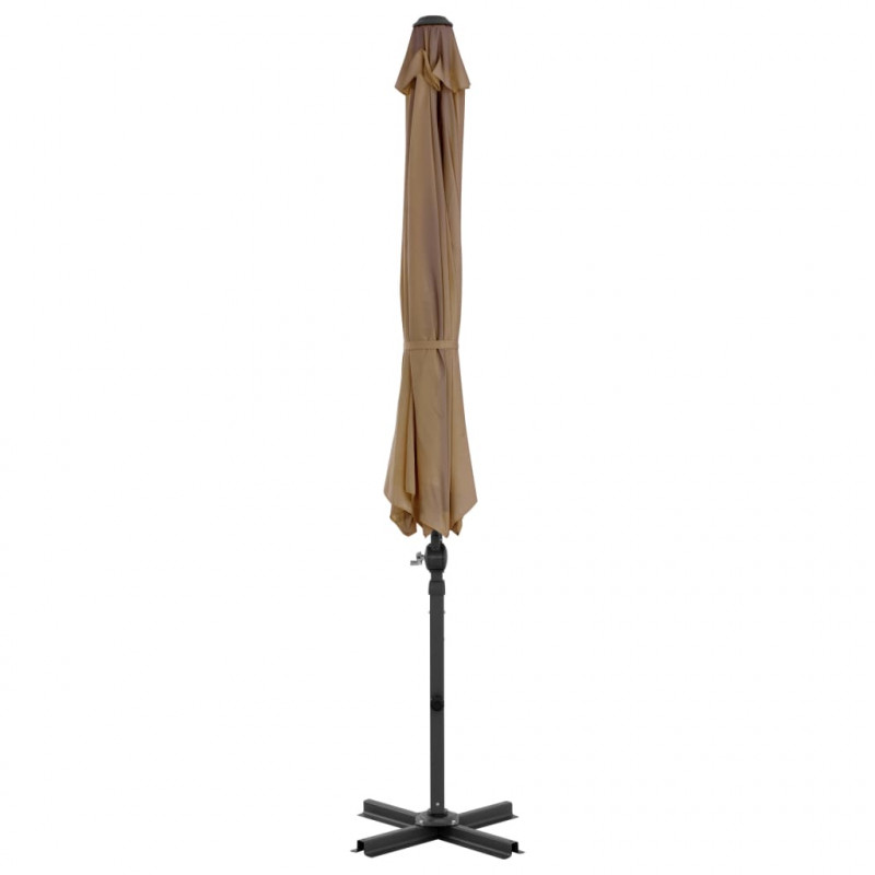 Parasol ogrodowy z przenośną podstawą, taupe