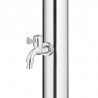 Prysznic ogrodowy z szarą podstawą, 220 cm, stal nierdzewna