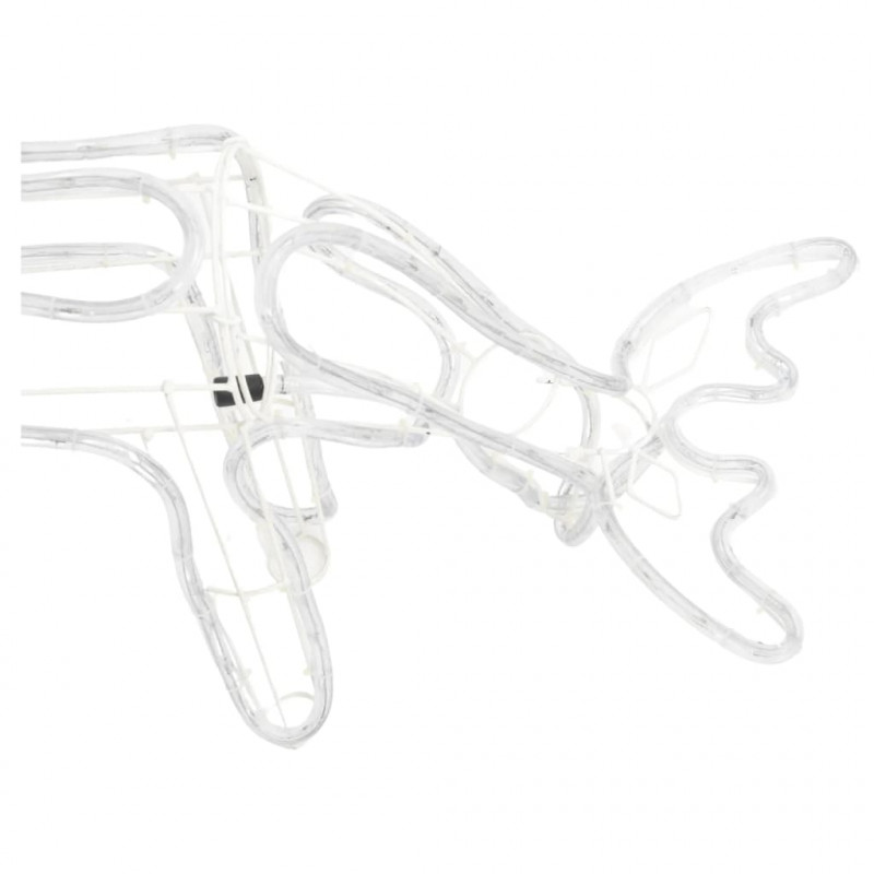 Renifery ozdobne z ciepłym białym LED, 2 szt., 73x31x45 cm