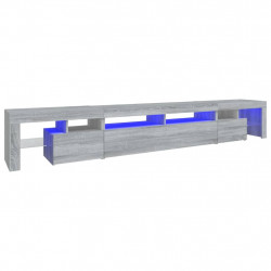 Szafka pod TV z oświetleniem LED szary dąb sonoma 260x36,5x40cm