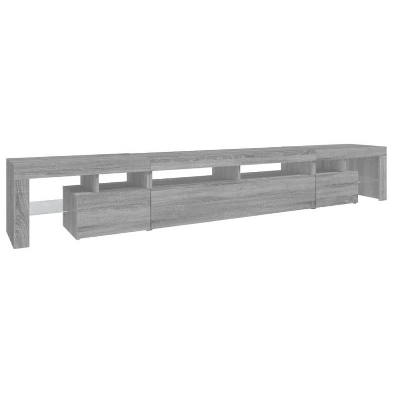 Szafka pod TV z oświetleniem LED szary dąb sonoma 260x36,5x40cm
