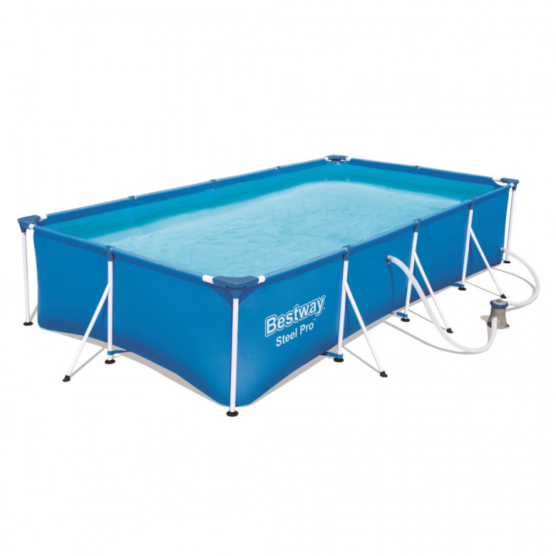 Bestway Basen Steel Pro z osprzętem, prostokątny, 400x211x81 cm, 56424