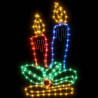Świąteczna dekoracja w kształcie świec 144 LED, 2 szt. 70x42 cm