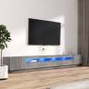 Zestaw 3 szafek TV z oświetleniem LED, szary dąb sonoma