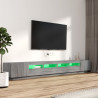 Zestaw 3 szafek TV z oświetleniem LED, szary dąb sonoma