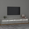 Szafka pod TV z oświetleniem LED, szarość betonu, 240x35x40 cm