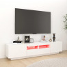 Szafka TV z oświetleniem LED, biała, 180x35x40 cm