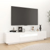 Szafka TV z oświetleniem LED, biała, 180x35x40 cm
