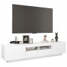 Szafka TV z oświetleniem LED, biała, 180x35x40 cm