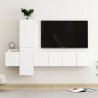 5-cz. zestaw szafek TV, biały, materiał drewnopochodny