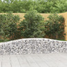 Kosze gabionowe, 2 szt, 400x50x40/60 cm, galwanizowane żelazo