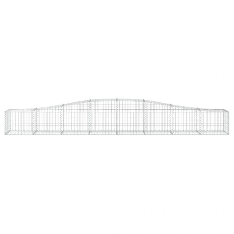 Kosze gabionowe, 2 szt, 400x50x40/60 cm, galwanizowane żelazo