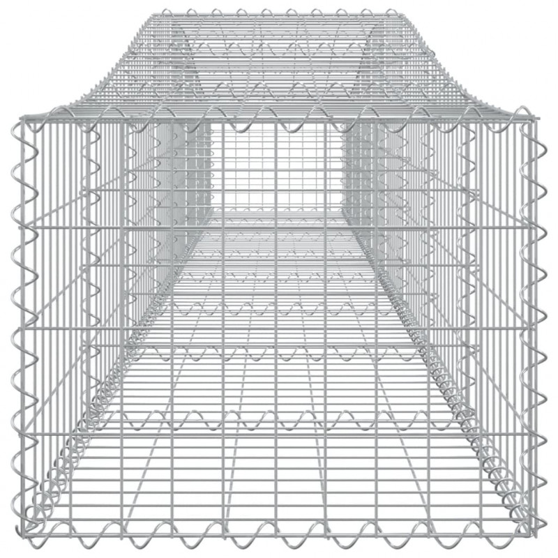 Kosze gabionowe, 2 szt, 400x50x40/60 cm, galwanizowane żelazo