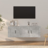 Zestaw 2 szafek TV, szarość betonu, materiał drewnopochodny