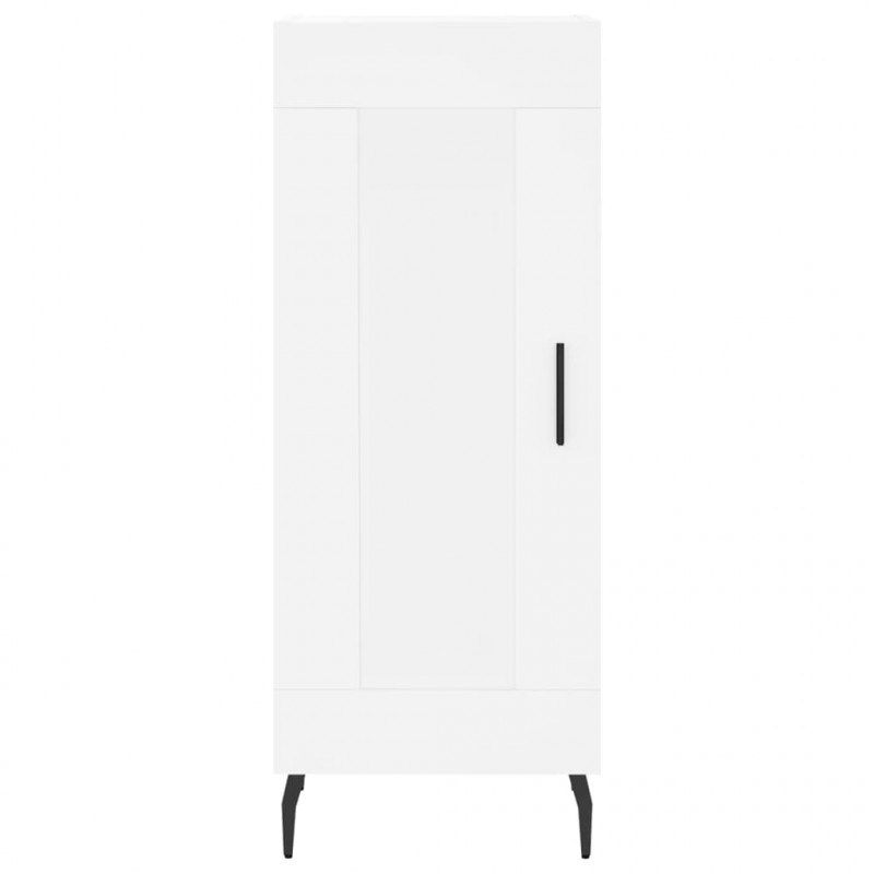 Wysoka szafka, biała, 34,5x34x180 cm, materiał drewnopochodny