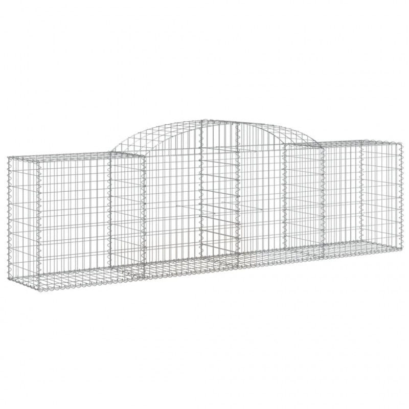 Kosze gabionowe, 3 szt., 300x50x80/100 cm, galwanizowane żelazo