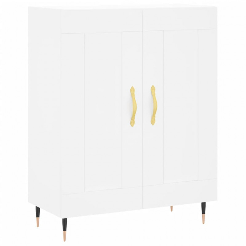 Witrynka, biała, 69,5x34x180 cm, materiał drewnopochodny