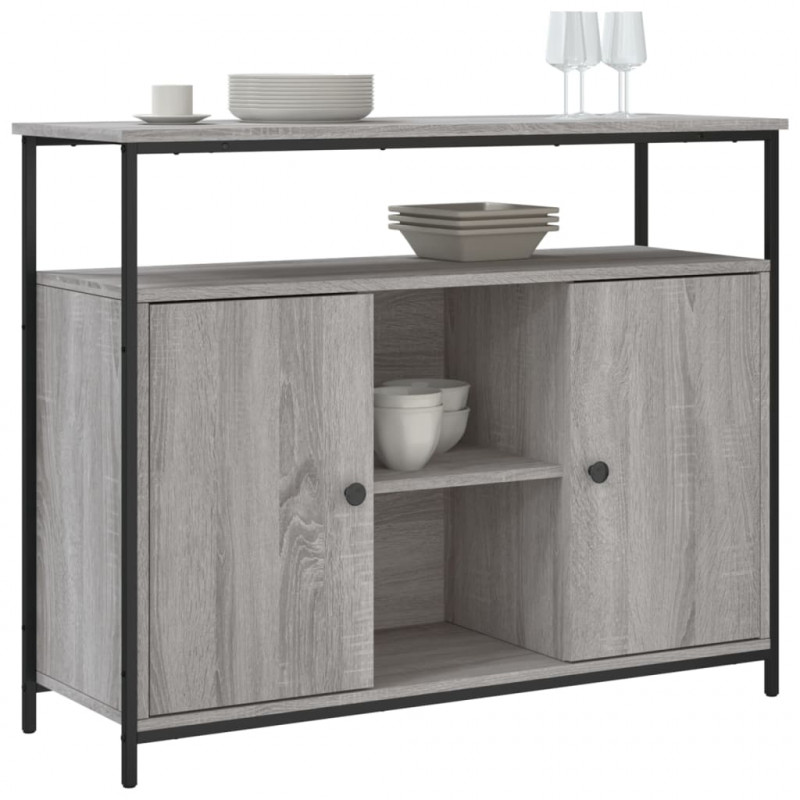 Szafka, szary dąb sonoma, 100x35x80 cm, materiał drewnopochodny