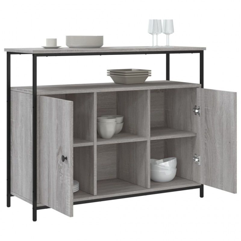Szafka, szary dąb sonoma, 100x35x80 cm, materiał drewnopochodny