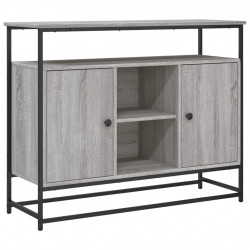 Komoda, szary dąb sonoma, 100x35x80 cm, materiał drewnopochodny