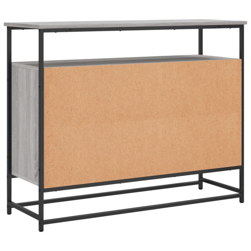 Komoda, szary dąb sonoma, 100x35x80 cm, materiał drewnopochodny