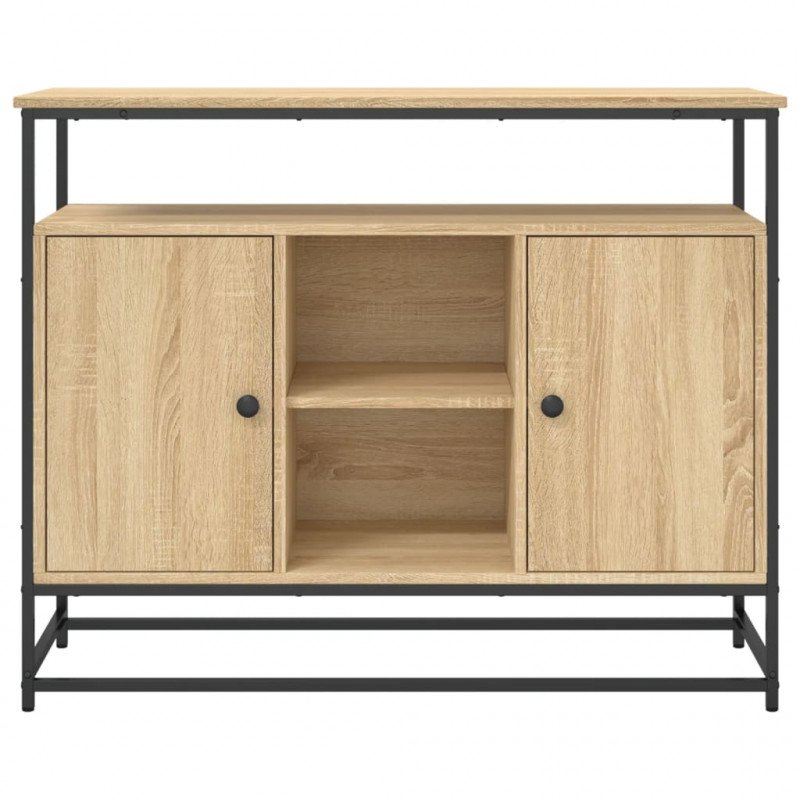 Komoda, dąb sonoma, 100x35x80 cm, materiał drewnopochodny