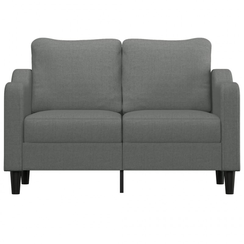 Sofa 2-osobowa, ciemnoszara, 120 cm, tapicerowana tkaniną
