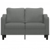 Sofa 2-osobowa, ciemnoszara, 120 cm, tapicerowana tkaniną