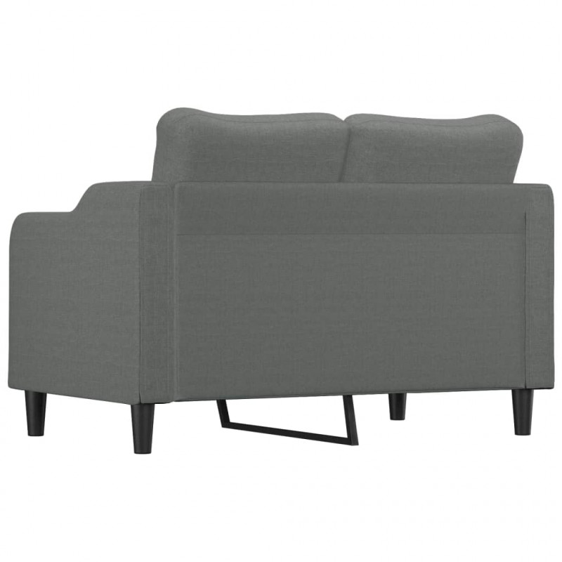 Sofa 2-osobowa, ciemnoszara, 120 cm, tapicerowana tkaniną