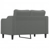 Sofa 2-osobowa, ciemnoszara, 120 cm, tapicerowana tkaniną