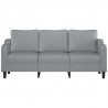 Sofa 3-osobowa, jasnoszara, 180 cm, tapicerowana tkaniną