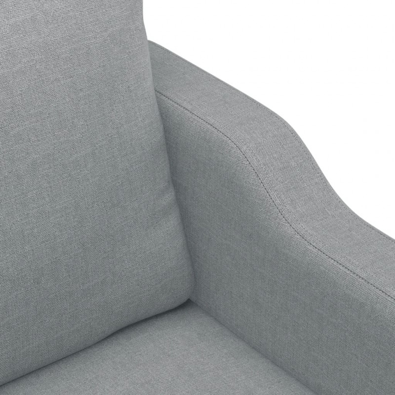 Sofa 3-osobowa, jasnoszara, 180 cm, tapicerowana tkaniną