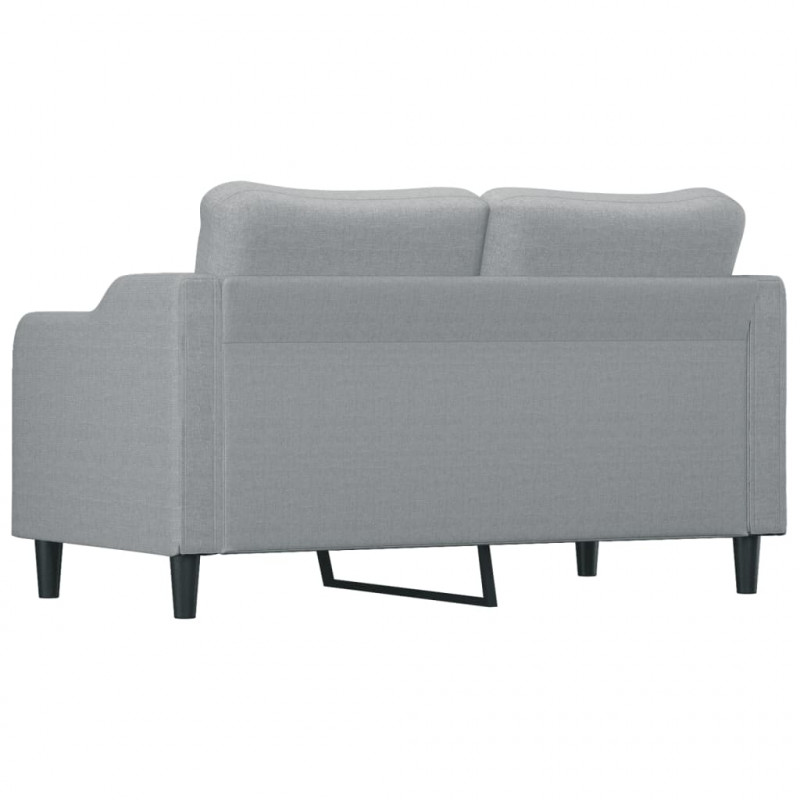Sofa 2-osobowa, jasnoszara, 140 cm, tapicerowana tkaniną