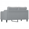 Sofa 2-osobowa, jasnoszara, 140 cm, tapicerowana tkaniną