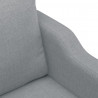 Sofa 2-osobowa, jasnoszara, 140 cm, tapicerowana tkaniną