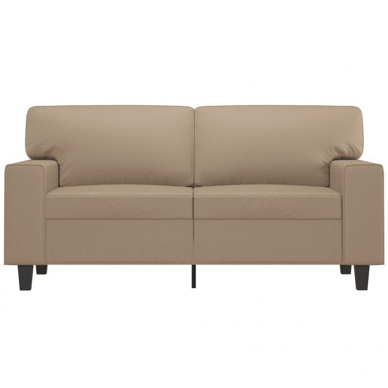2-osobowa sofa, kolor cappuccino, 120 cm, sztuczna skóra