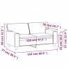 2-osobowa sofa, kolor cappuccino, 120 cm, sztuczna skóra