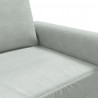 Sofa 3-osobowa, jasnoszara, 180 cm, tapicerowana aksamitem