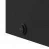 Szafka łazienkowa z lustrem i LED, łukowa, czarna, 42x13x70 cm