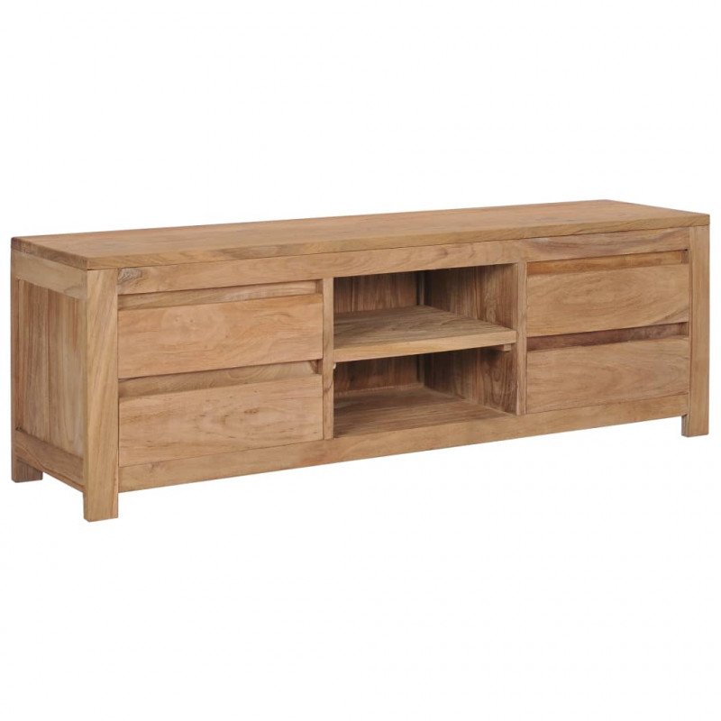 Szafka pod TV, 115x30x40 cm, lite drewno tekowe