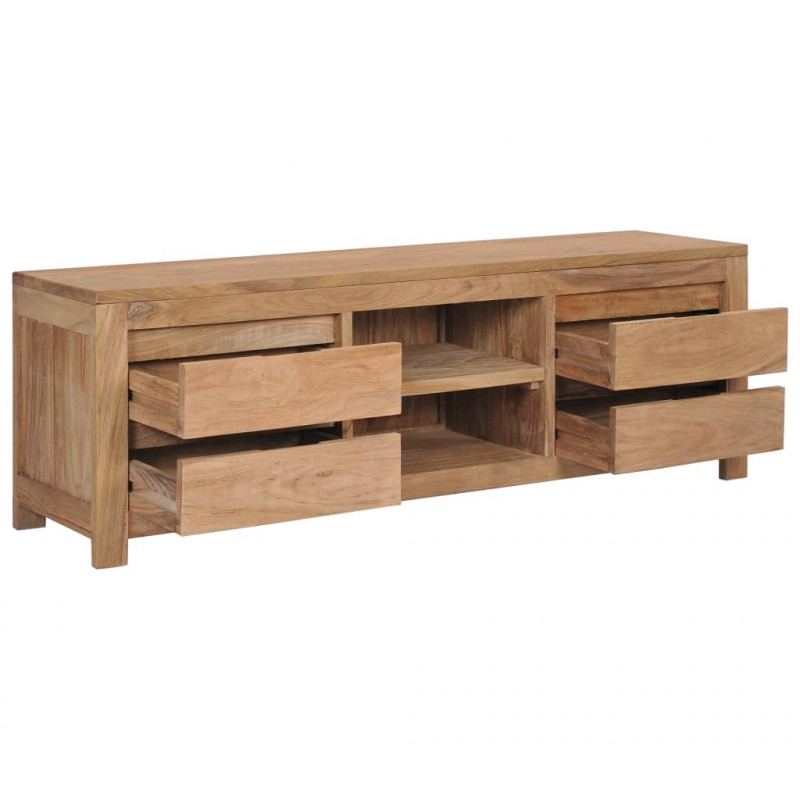 Szafka pod TV, 115x30x40 cm, lite drewno tekowe