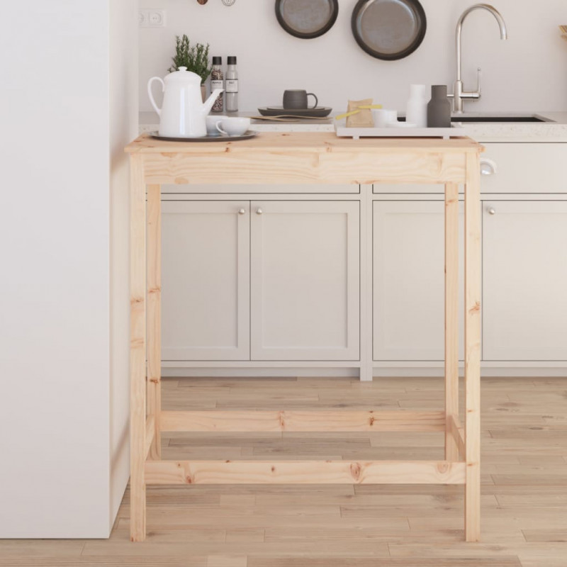Stolik barowy, 100x50x110 cm, lite drewno sosnowe